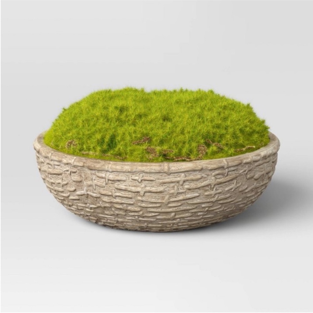 Studio McGee 4.5" Artificial Moss in
Textured Pot Green